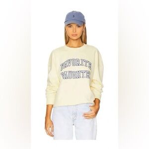 Favorite Daughter Collegiate Sweatershirt Moonbeam XS NWT $88